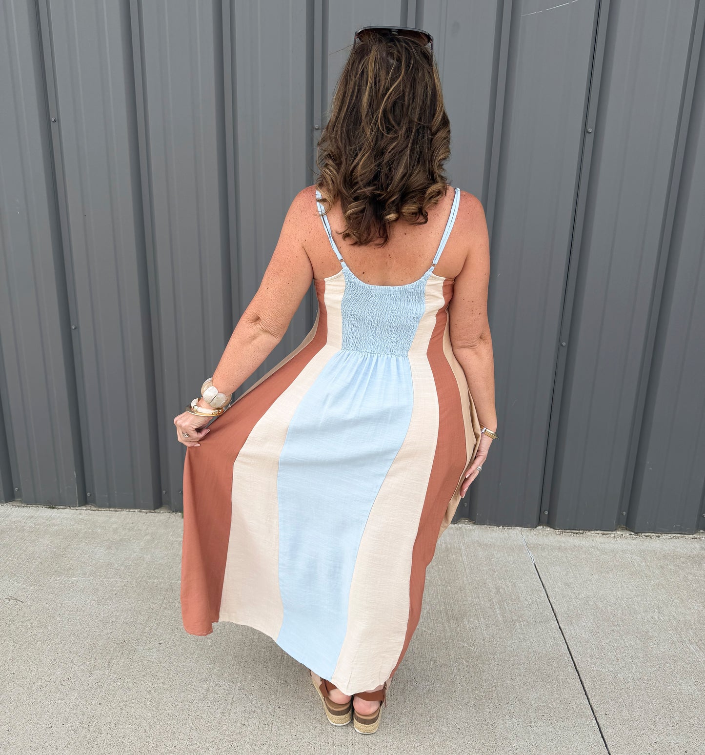 Coastal Calm Colorblock Maxi