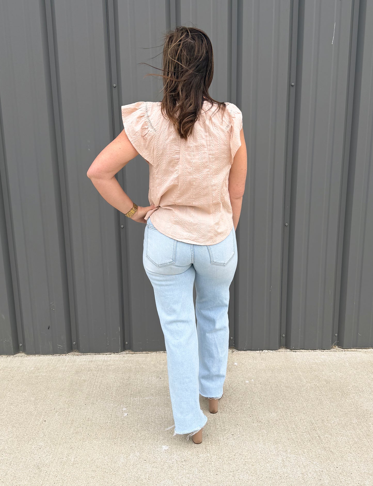 Blush Bloom Ruffle Top