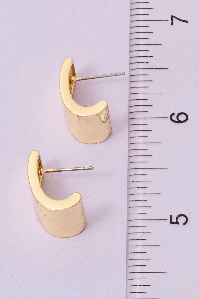 Chunky Huggie Hoop Earrings