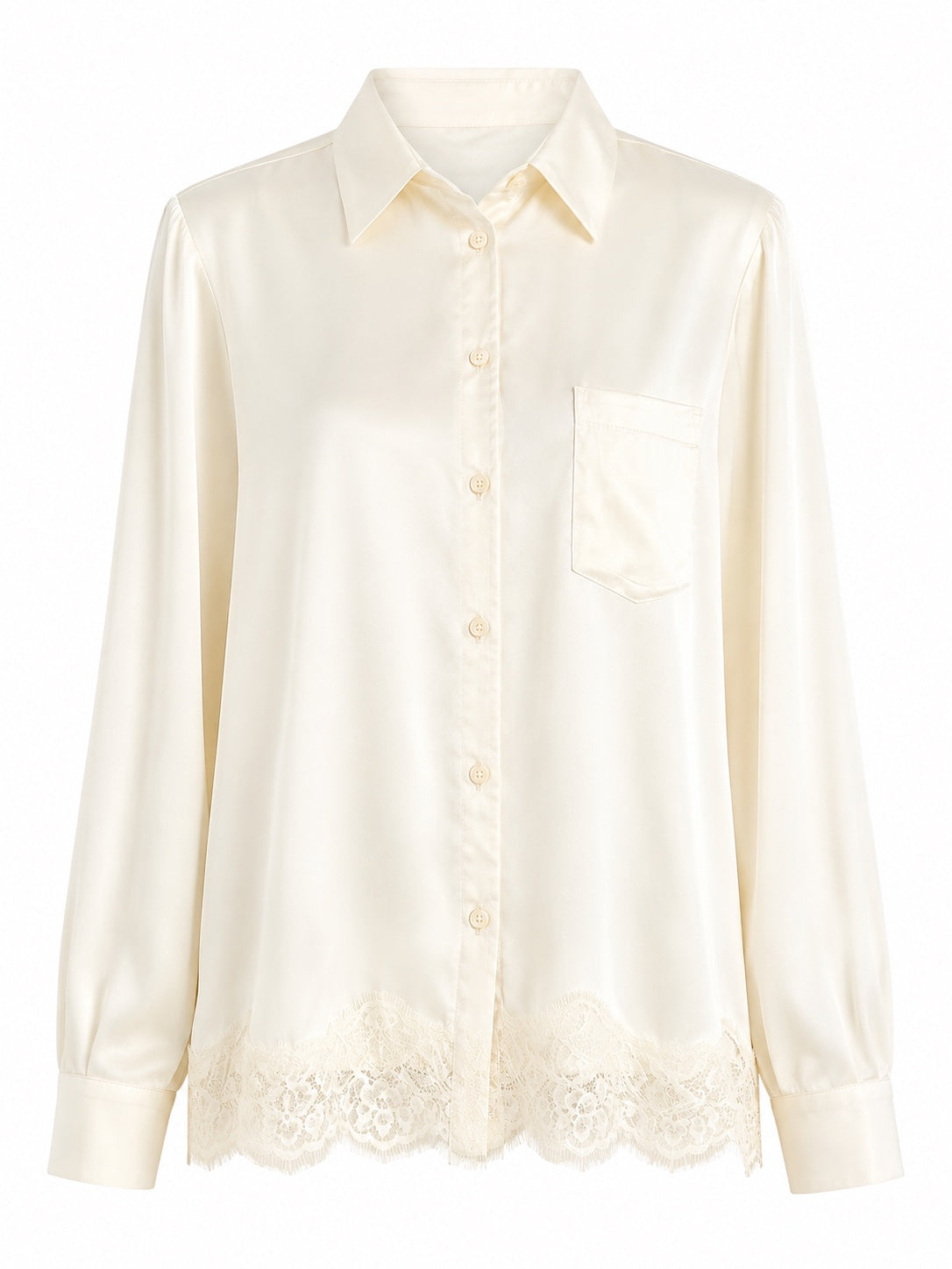 Lace & Line Button Down