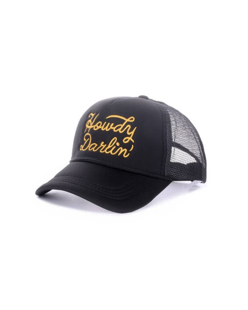 The Howdy Darlin' Trucker Hat - Black