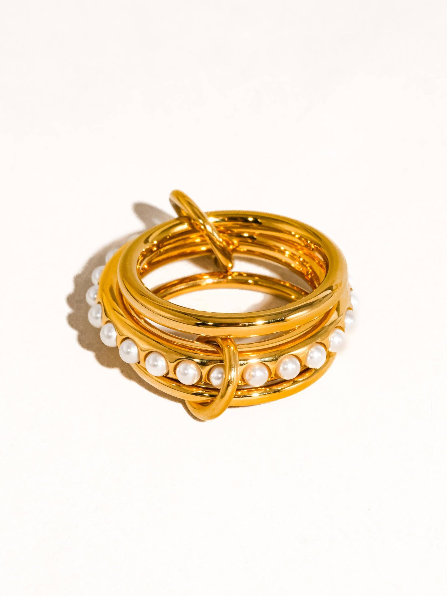 Gilded Glow Stacker Ring