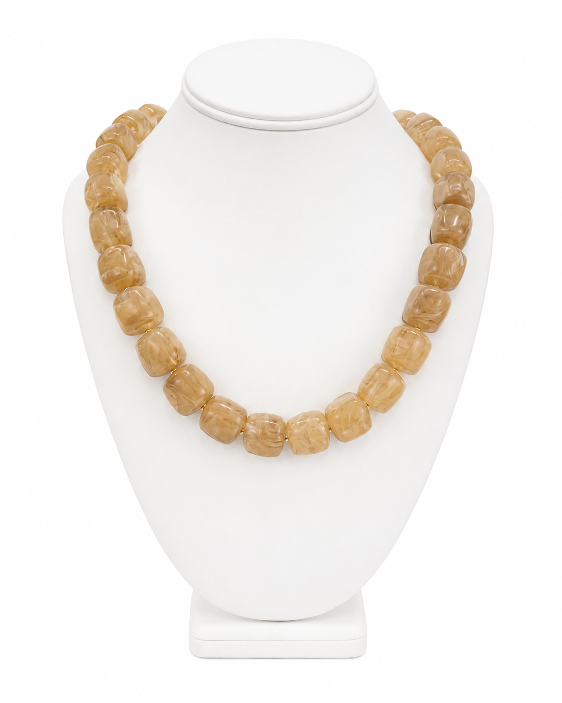 Caramel Cloud Beaded Necklace