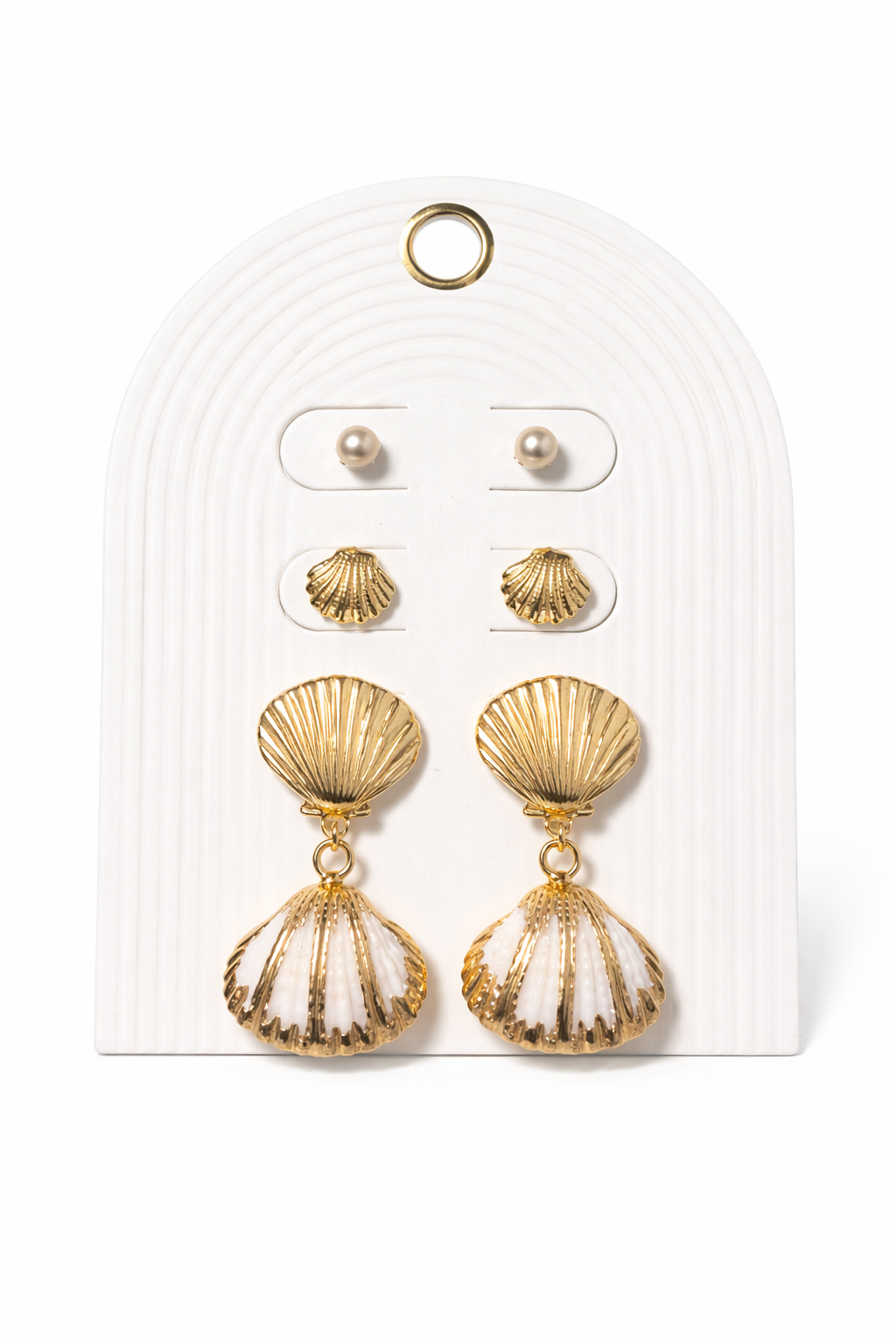 The Seashell Social Earring Trio