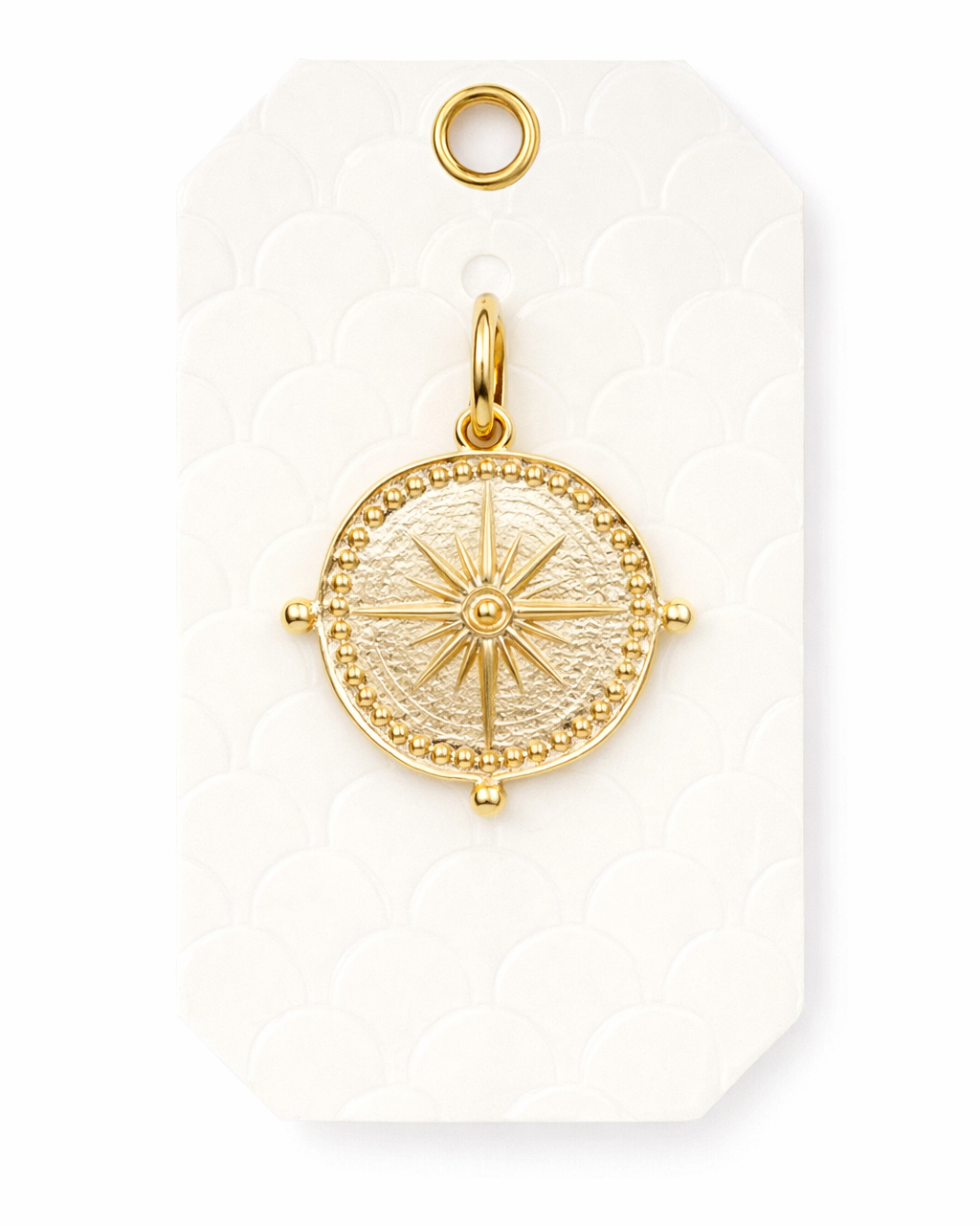 Gold Compass Star Charm