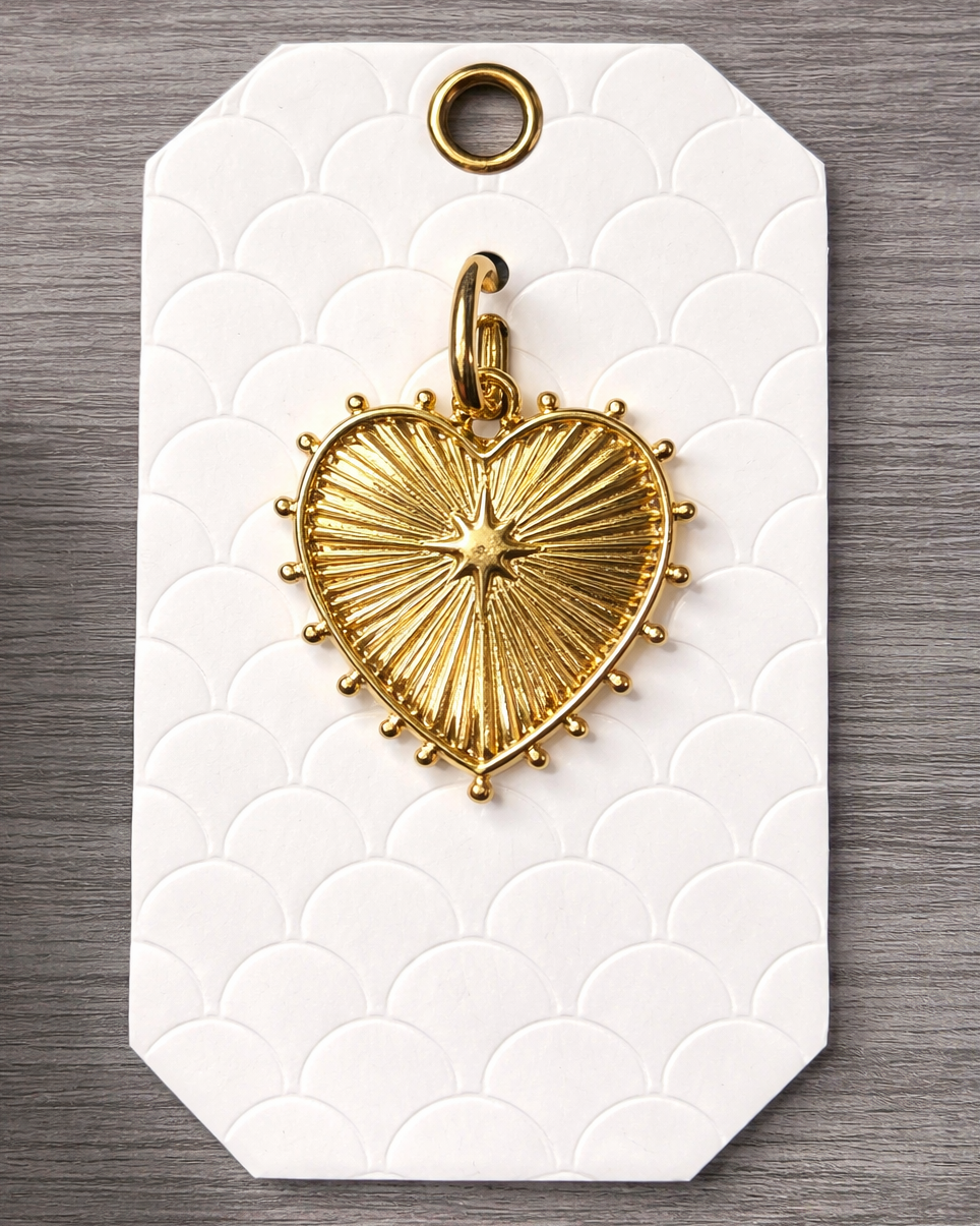 Radiant Heart Sunburst Charm