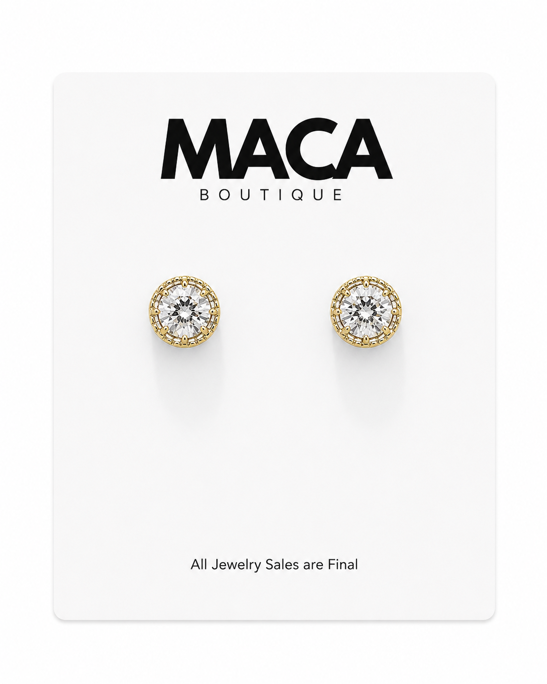 Vintage Halo Stud Earrings