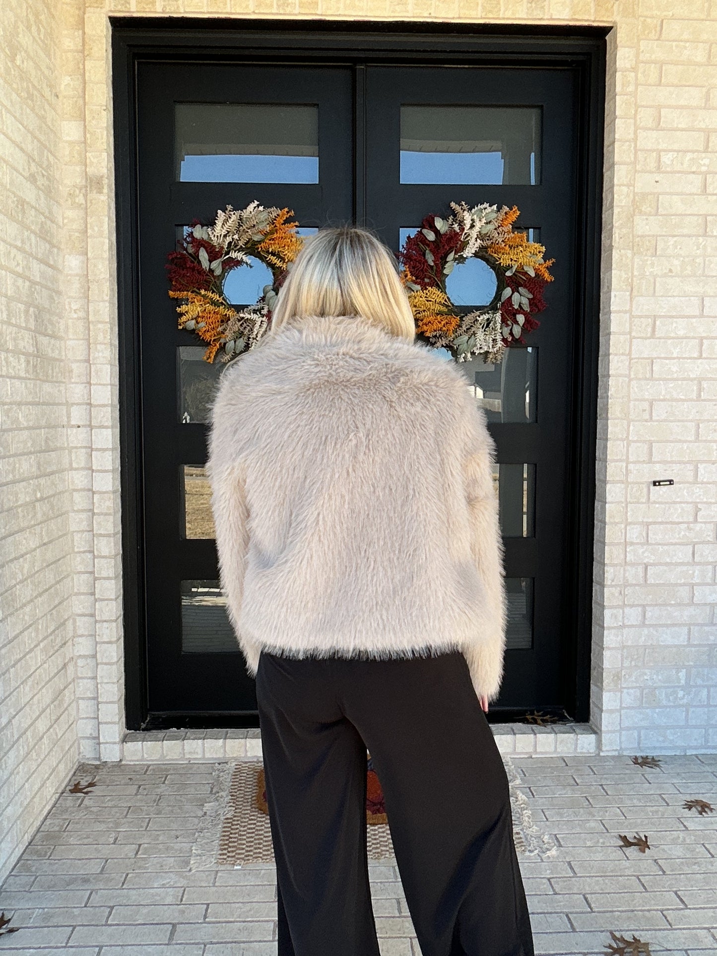 Luxe Loft Faux Fur Jacket - Taupe