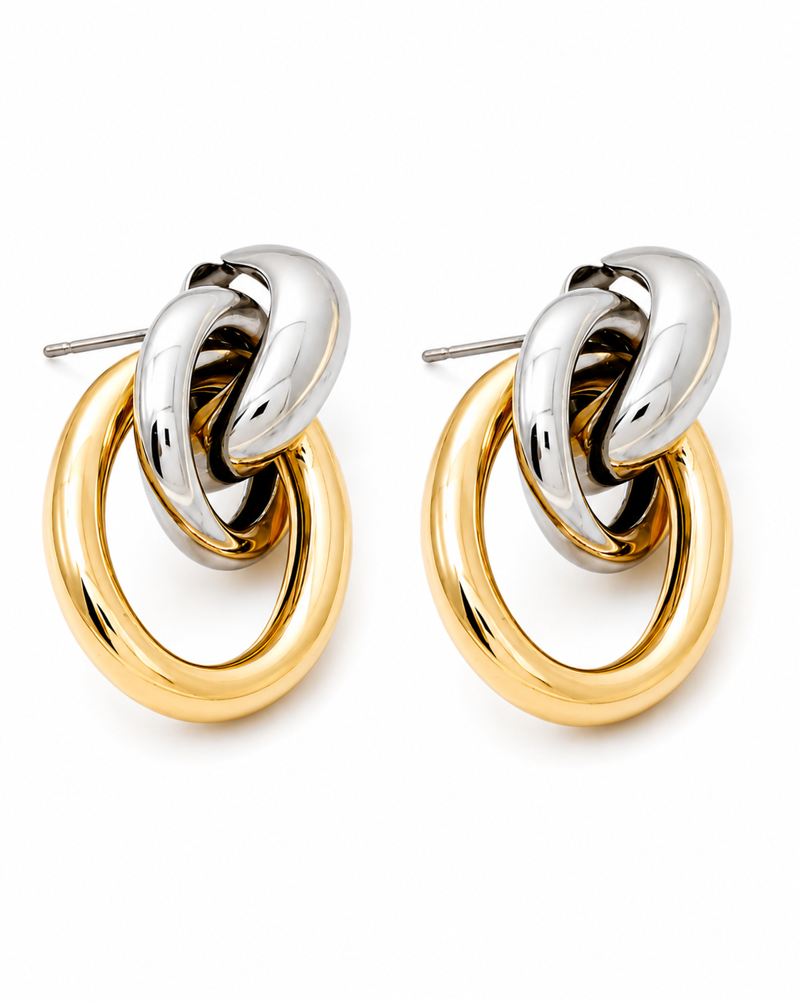 Linked Mixed Drop Earrings