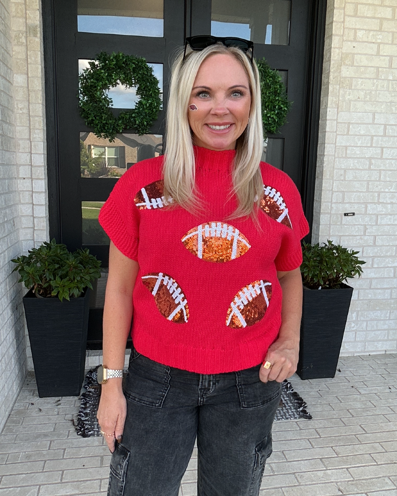Sequin Football Sweater