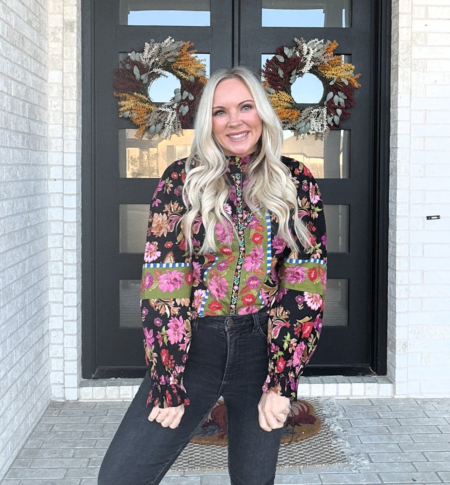 Wild Bloom Patchwork Blouse