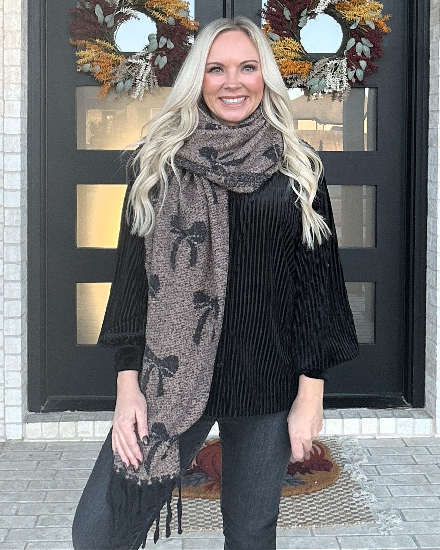 Bow Scarf - Black