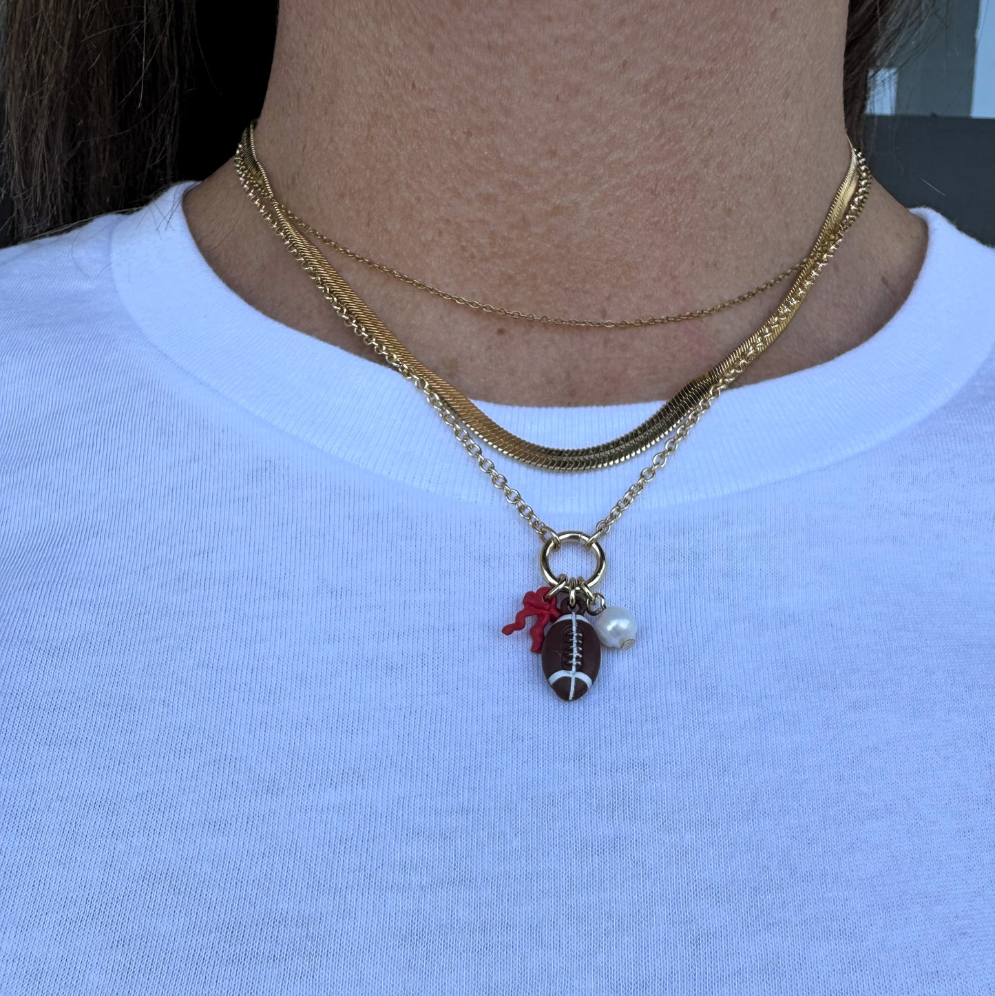 Touchdowns & Tiny Charms Necklace