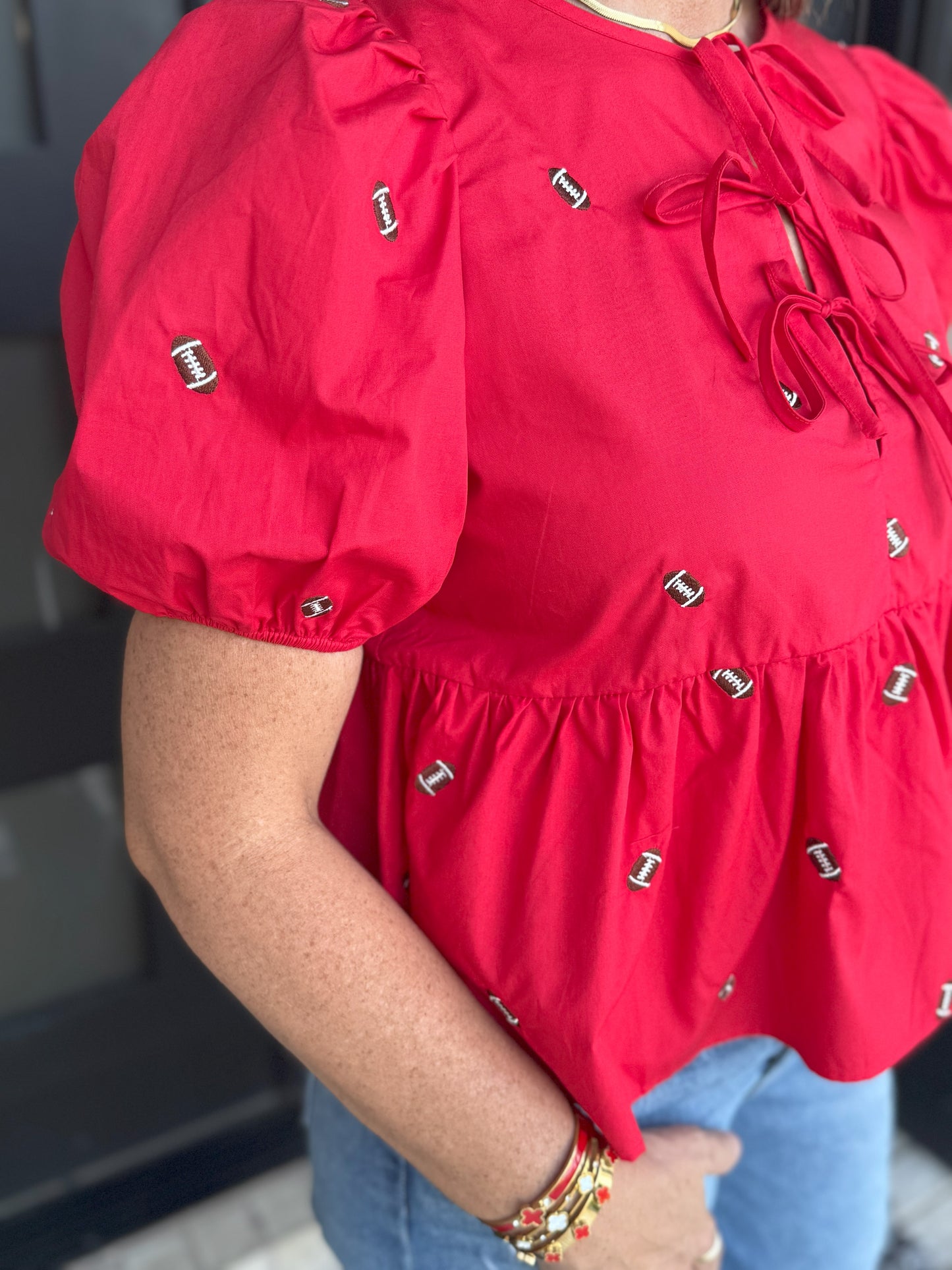 The Touchdown Peplum Top