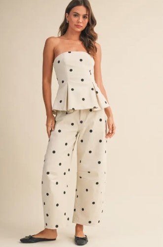 Spot On Peplum Set