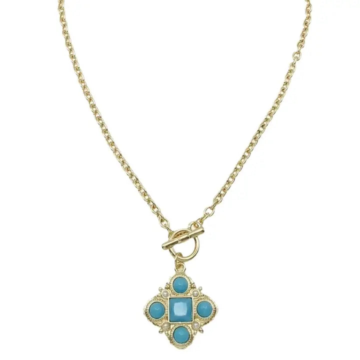 The Maison Turquoise Toggle Necklace