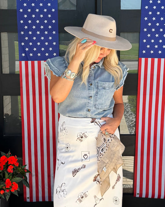 The Beau Denim Blouse