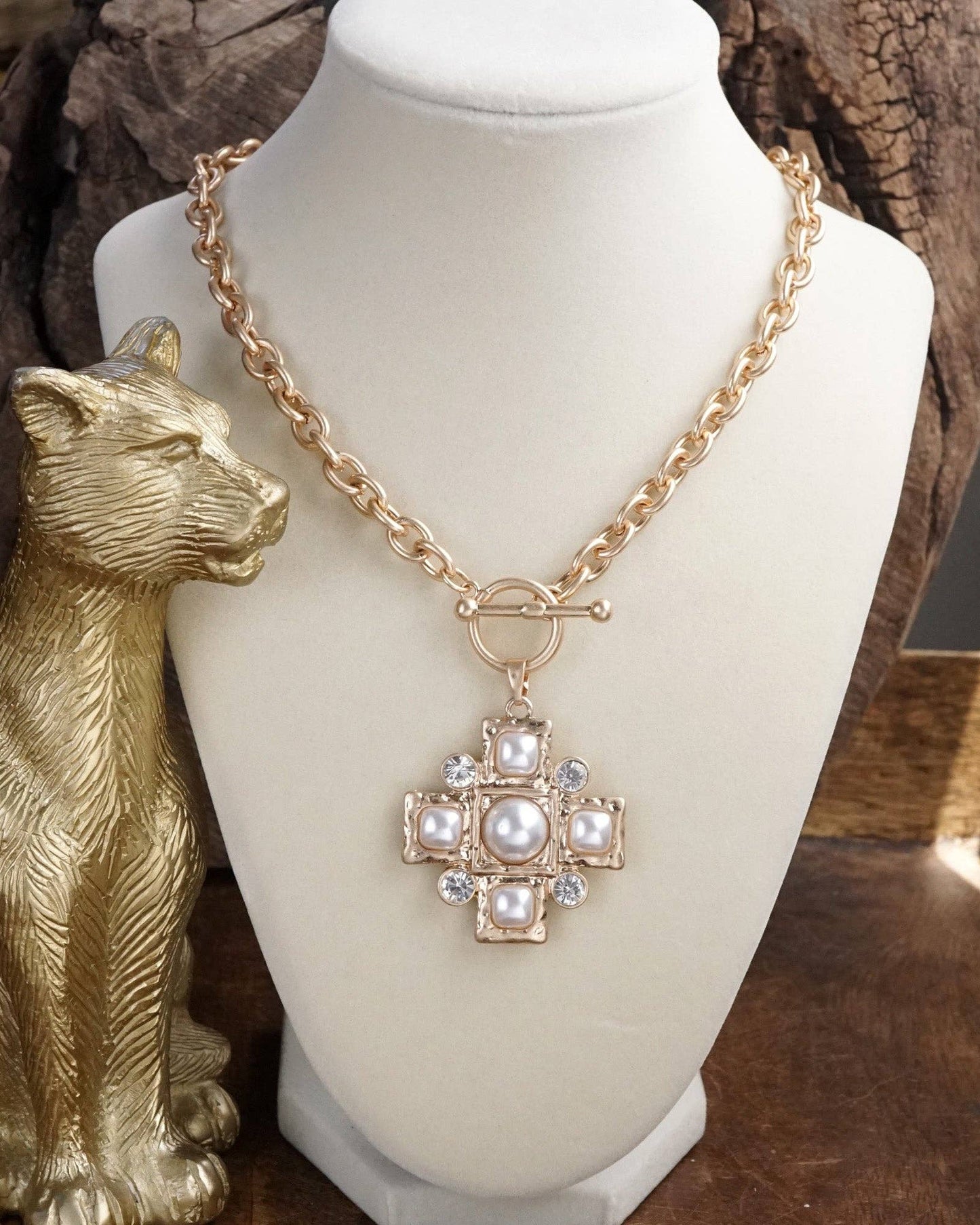 Golden Grace Cross Necklace