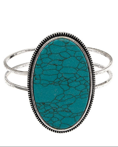 Oval Turquoise Cuff