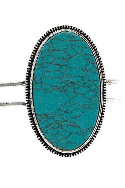 Oval Turquoise Cuff