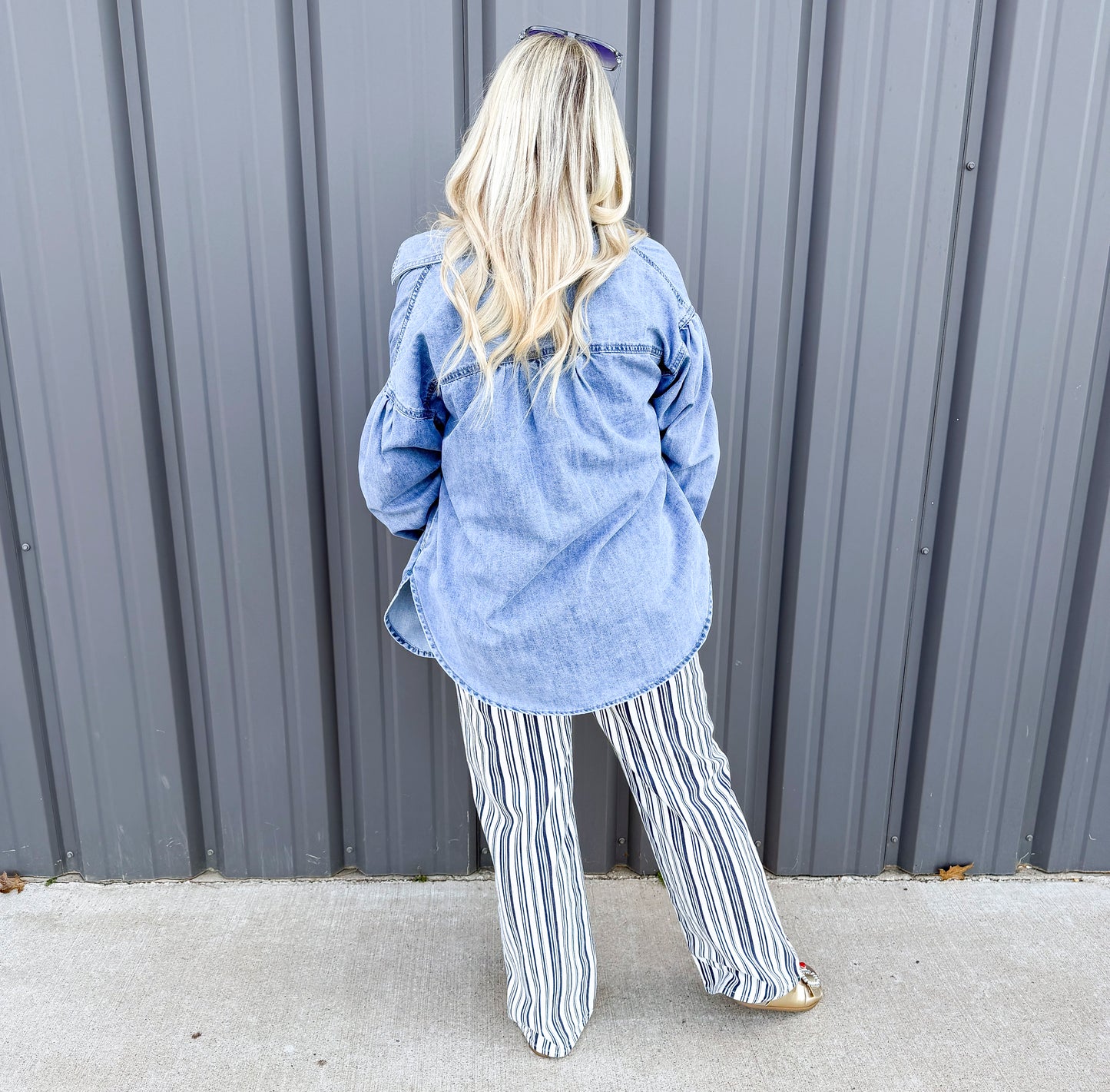 Heritage Stripe High-Rise Jeans