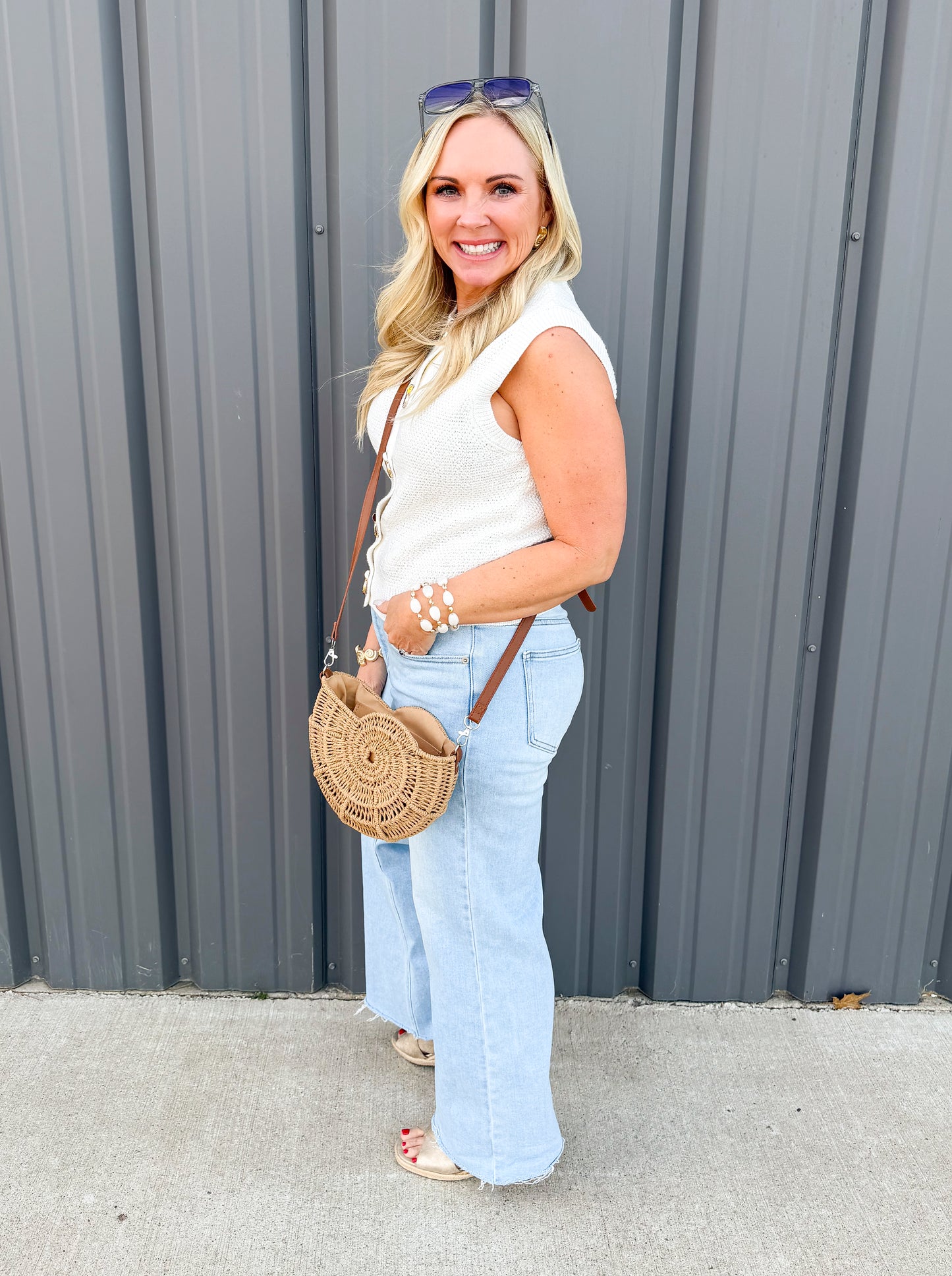 The Amalfi Button Knit Vest