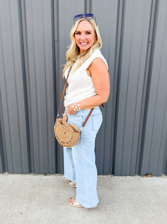 The Amalfi Button Knit Vest