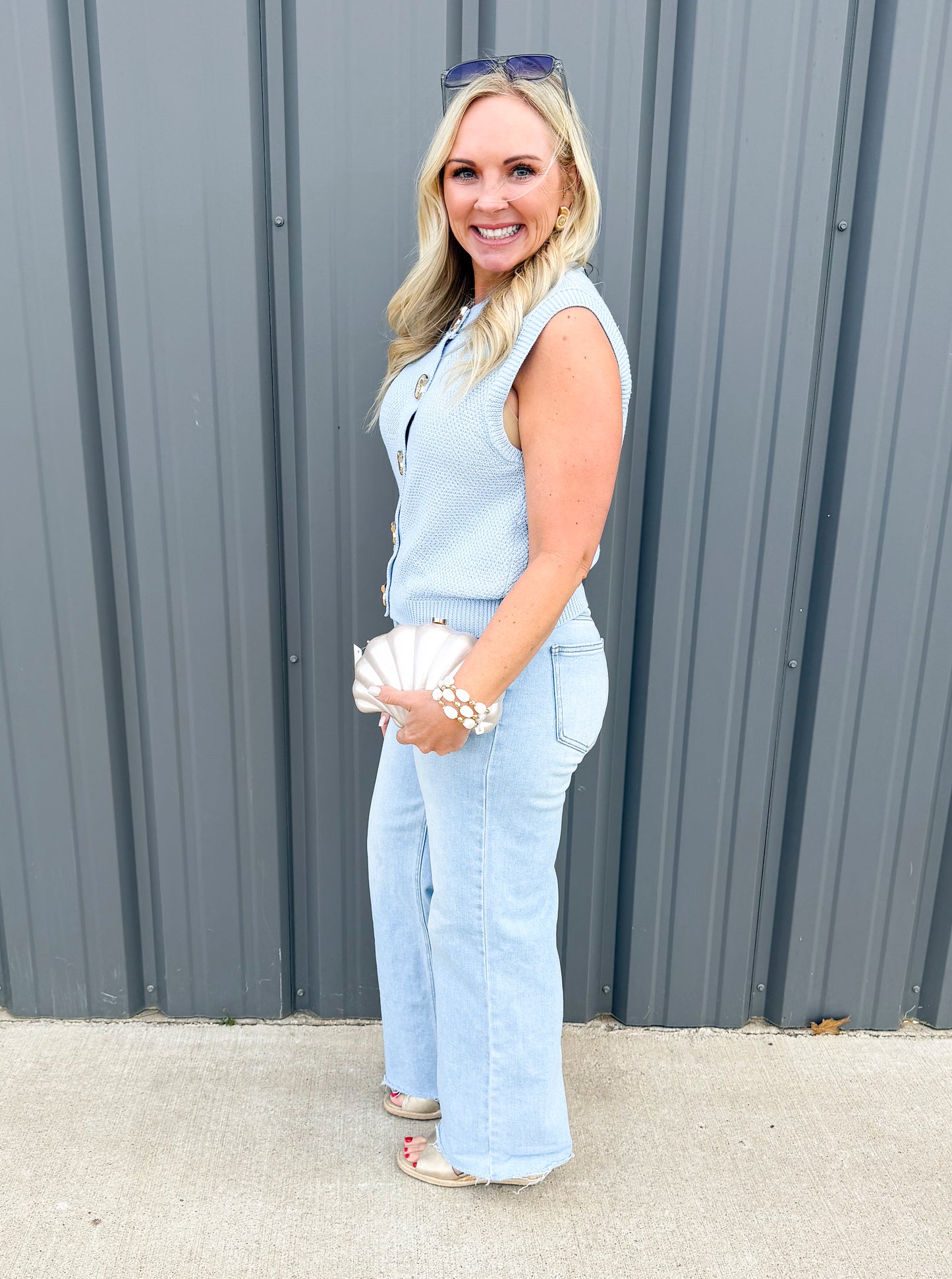 The Amalfi Button Knit Vest