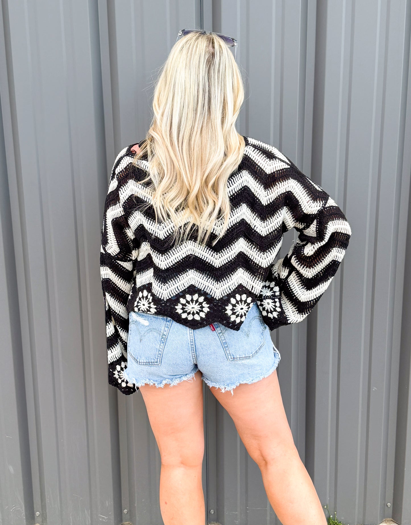 Boardwalk Bloom Crochet Sweater
