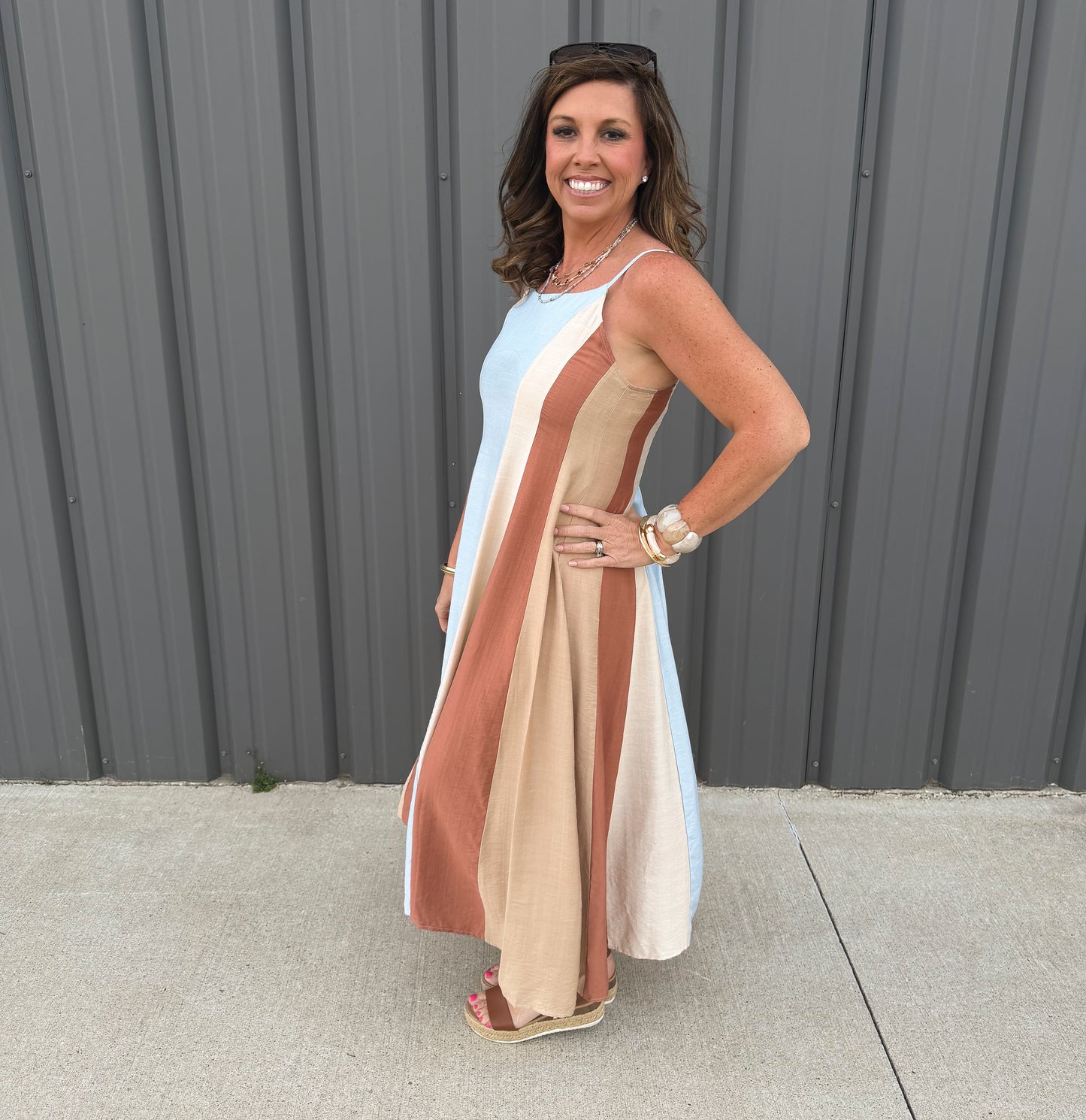 Coastal Calm Colorblock Maxi