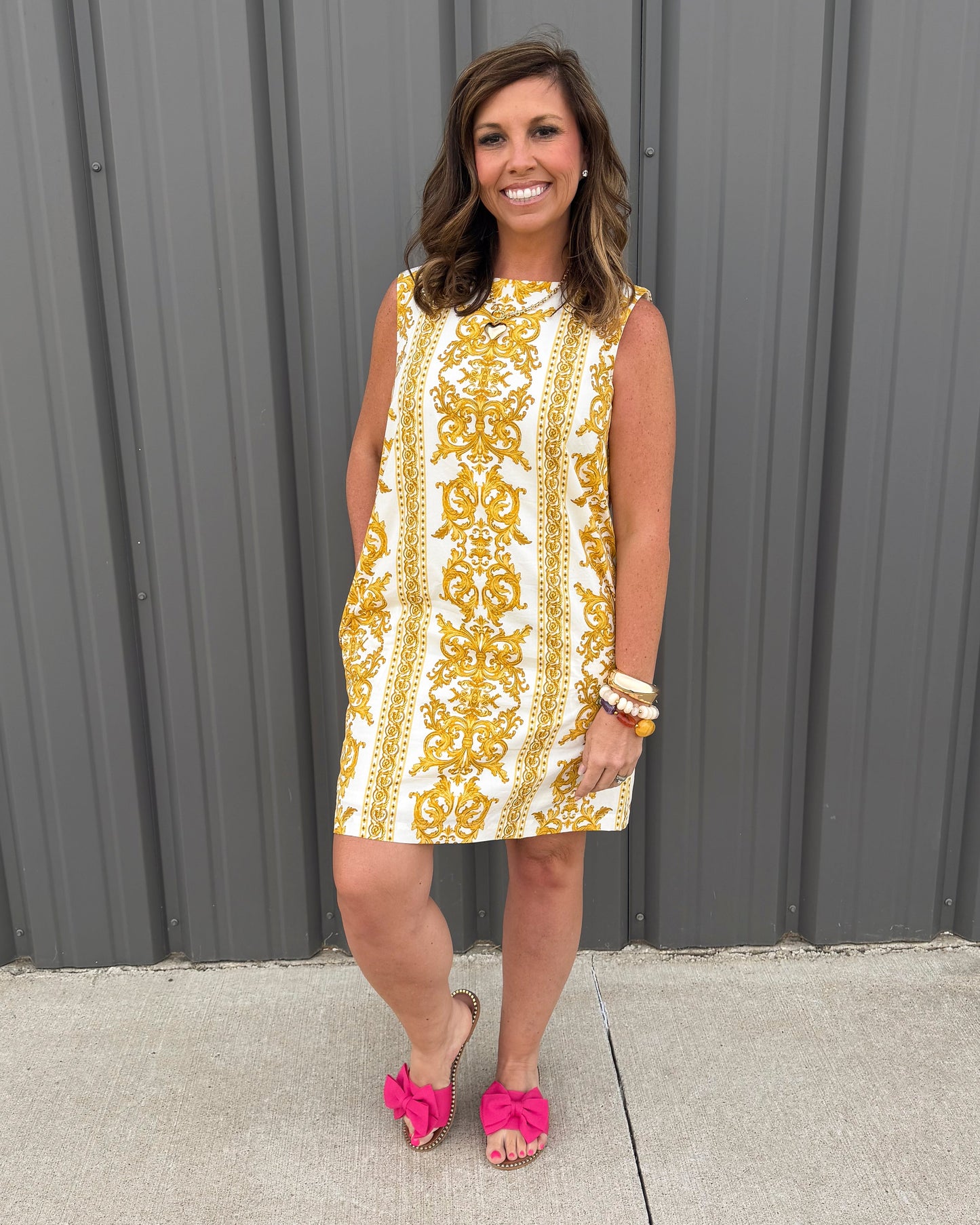 Golden Hour Mini Shift Dress