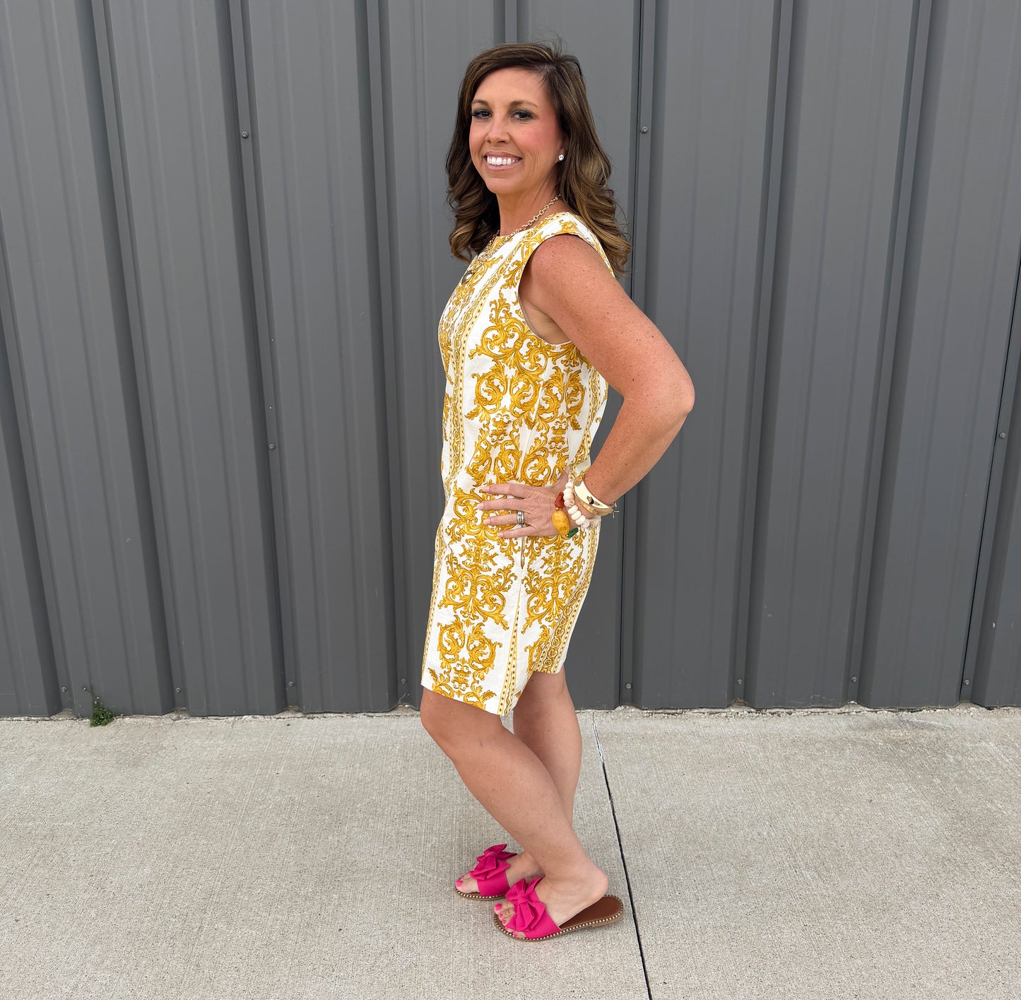 Golden Hour Mini Shift Dress