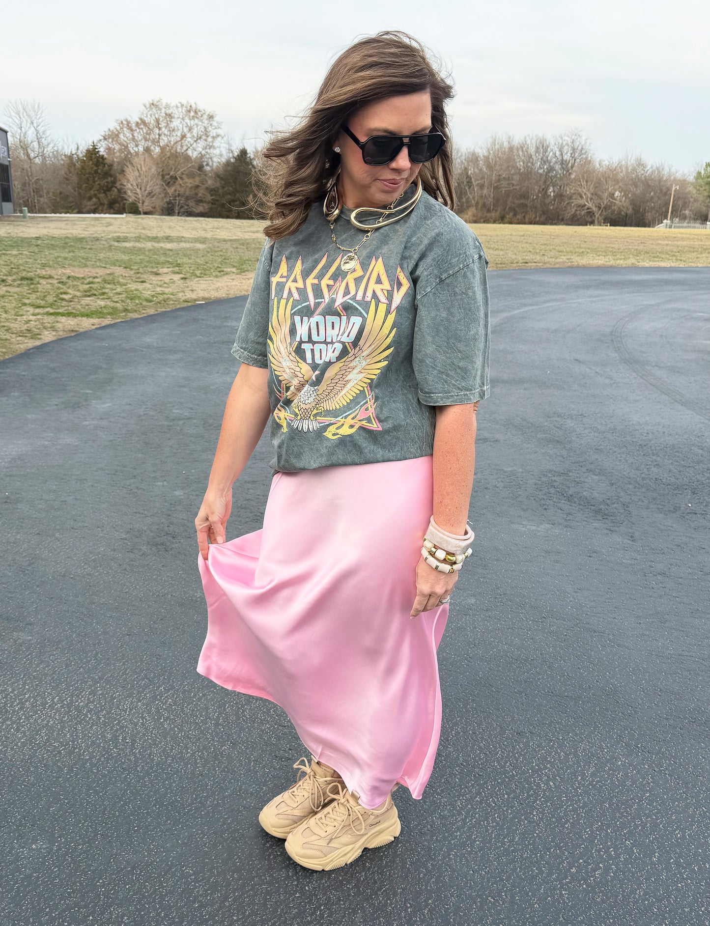 Pink Theory Midi Skirt