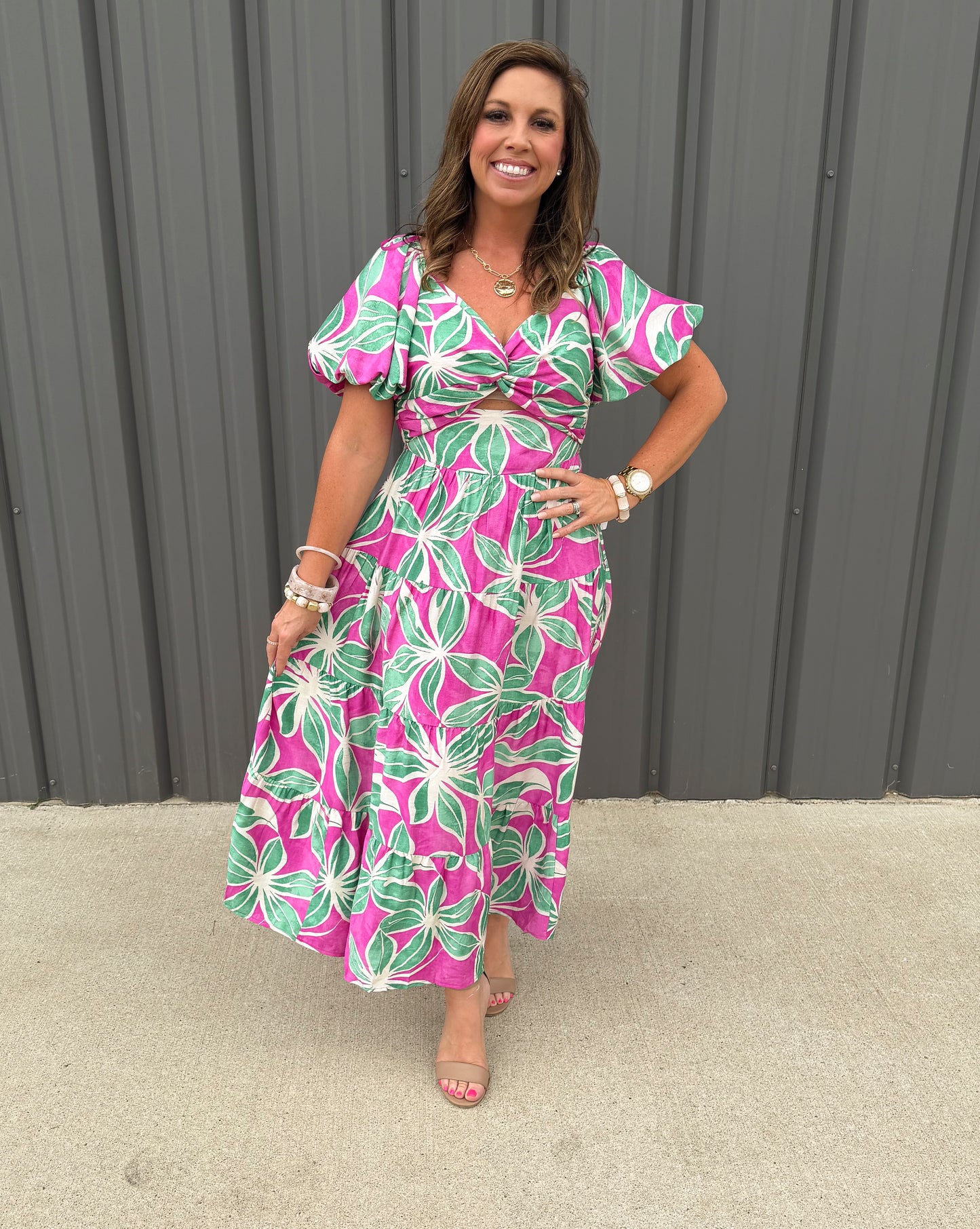 Palm Paradise Midi Dress