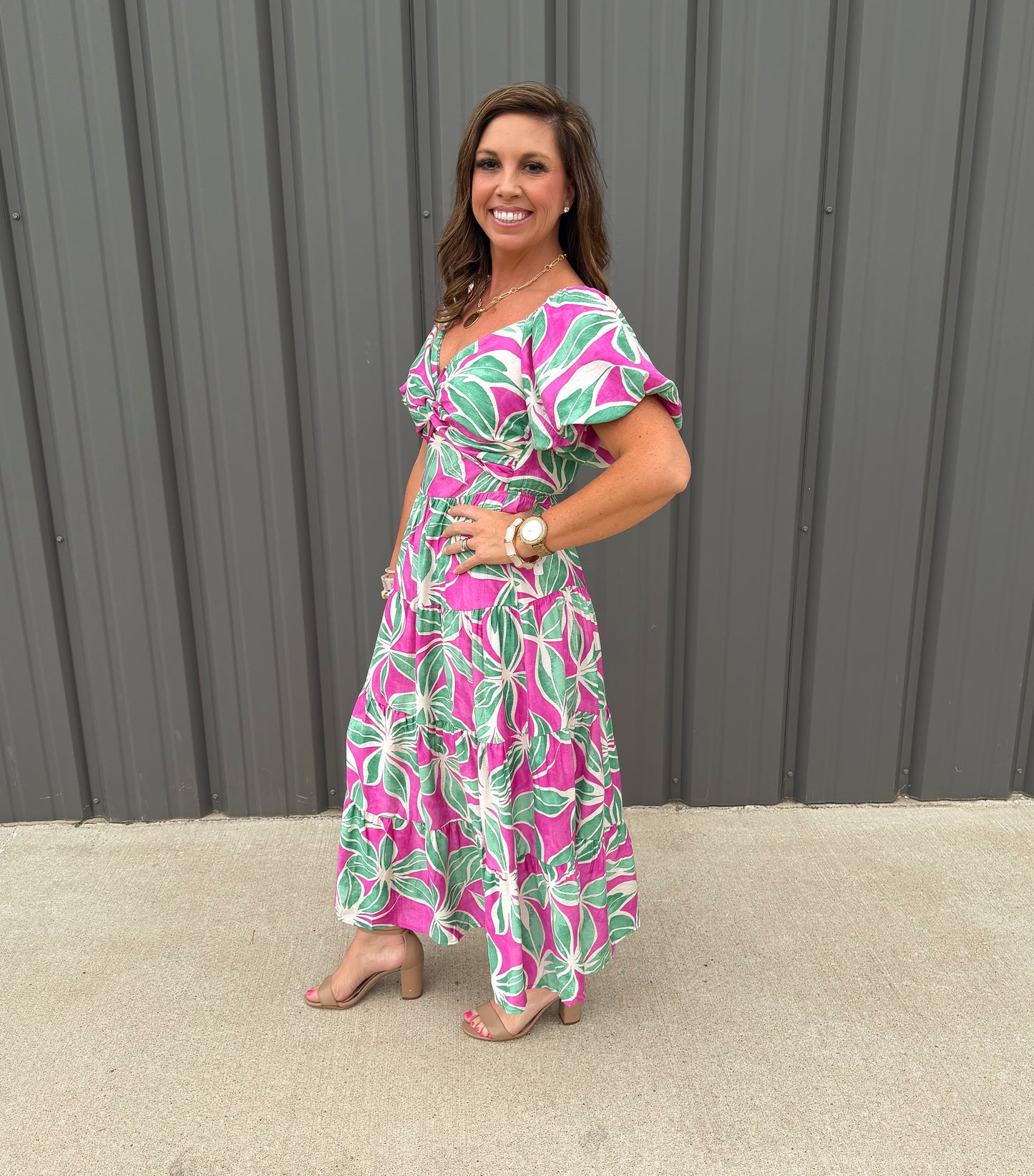 Palm Paradise Midi Dress