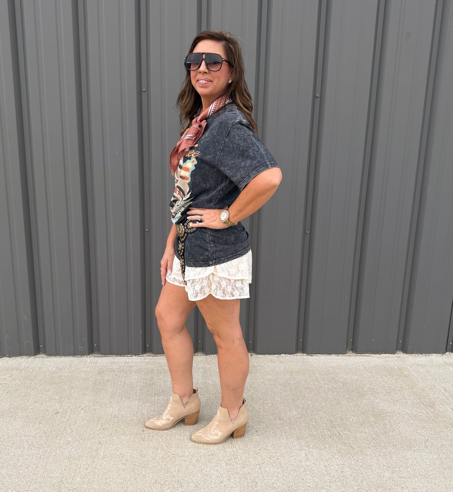 Ivory Lace Garden Skort