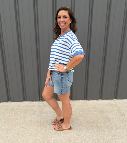 Coastal Stripe Boxy Tee