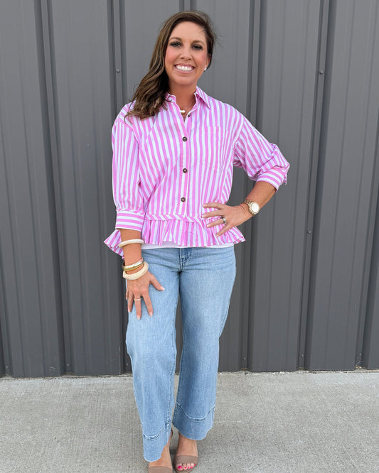 Pink Lemonade Stripe Top