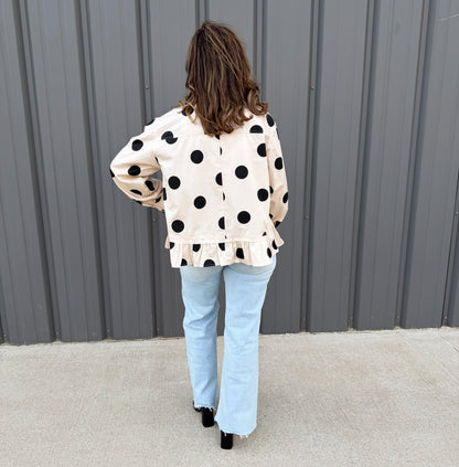 Darling Dot Ruffle Blouse