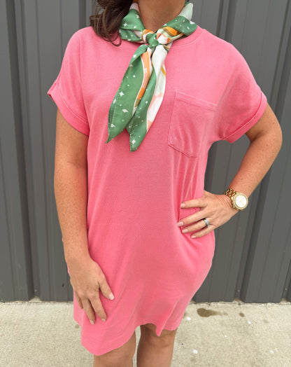 The Classic Cotton Tee Dress - Pink