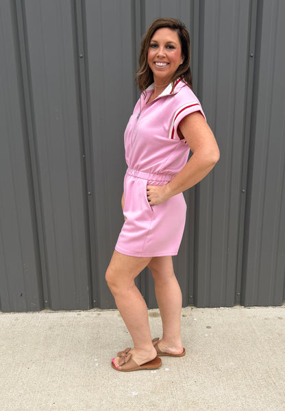 Rosé Zip Romper