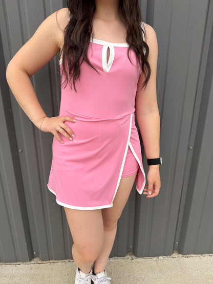 Courtside Contrast Trim Dress