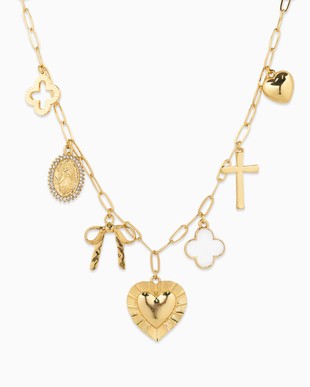 Golden Hearts Club – Multi-Charm Necklace