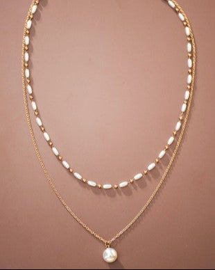 Golden Horizon Layered Necklace