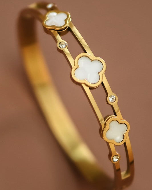 Lucky Luxe Clover Bangle