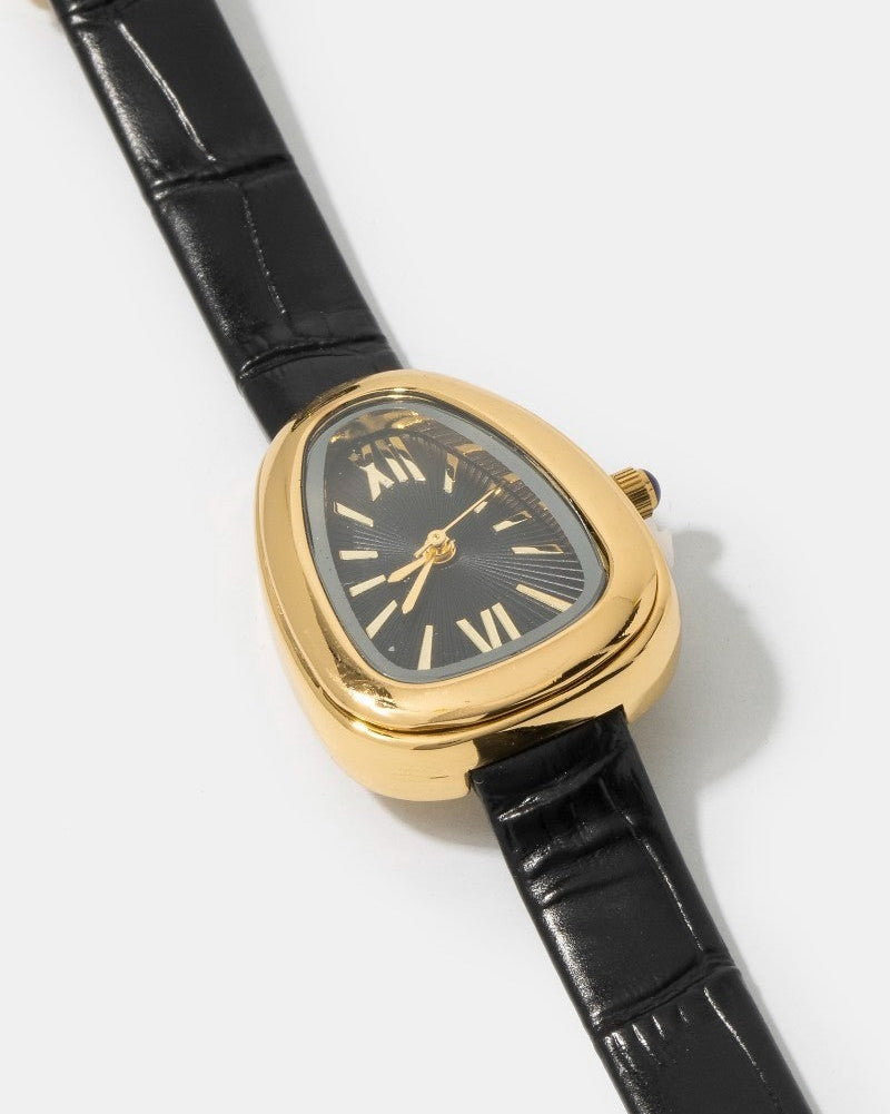 Classic Leather Strap Watch