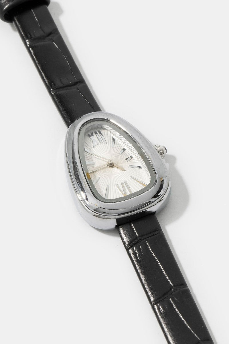 Classic Leather Strap Watch