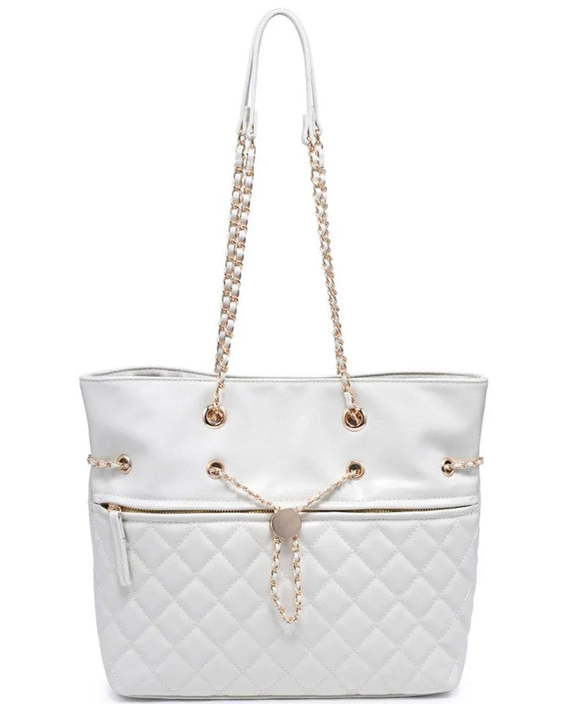 Chic Quilted Chain Tote