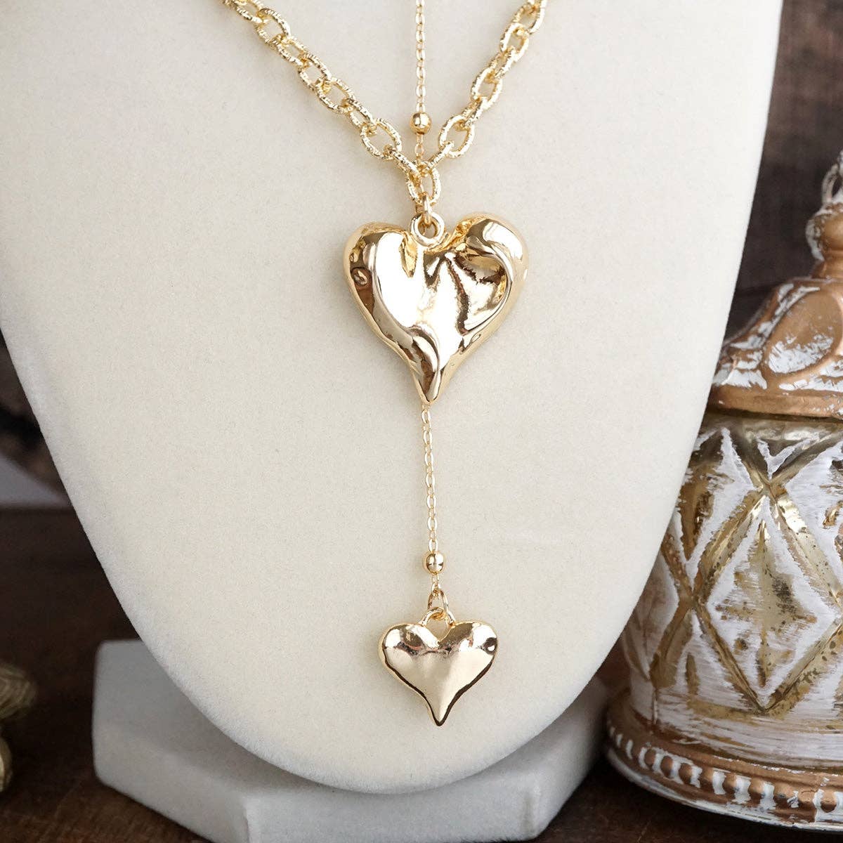 Gilded Heart Lariat
