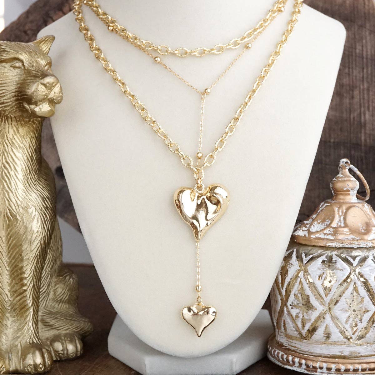Gilded Heart Lariat